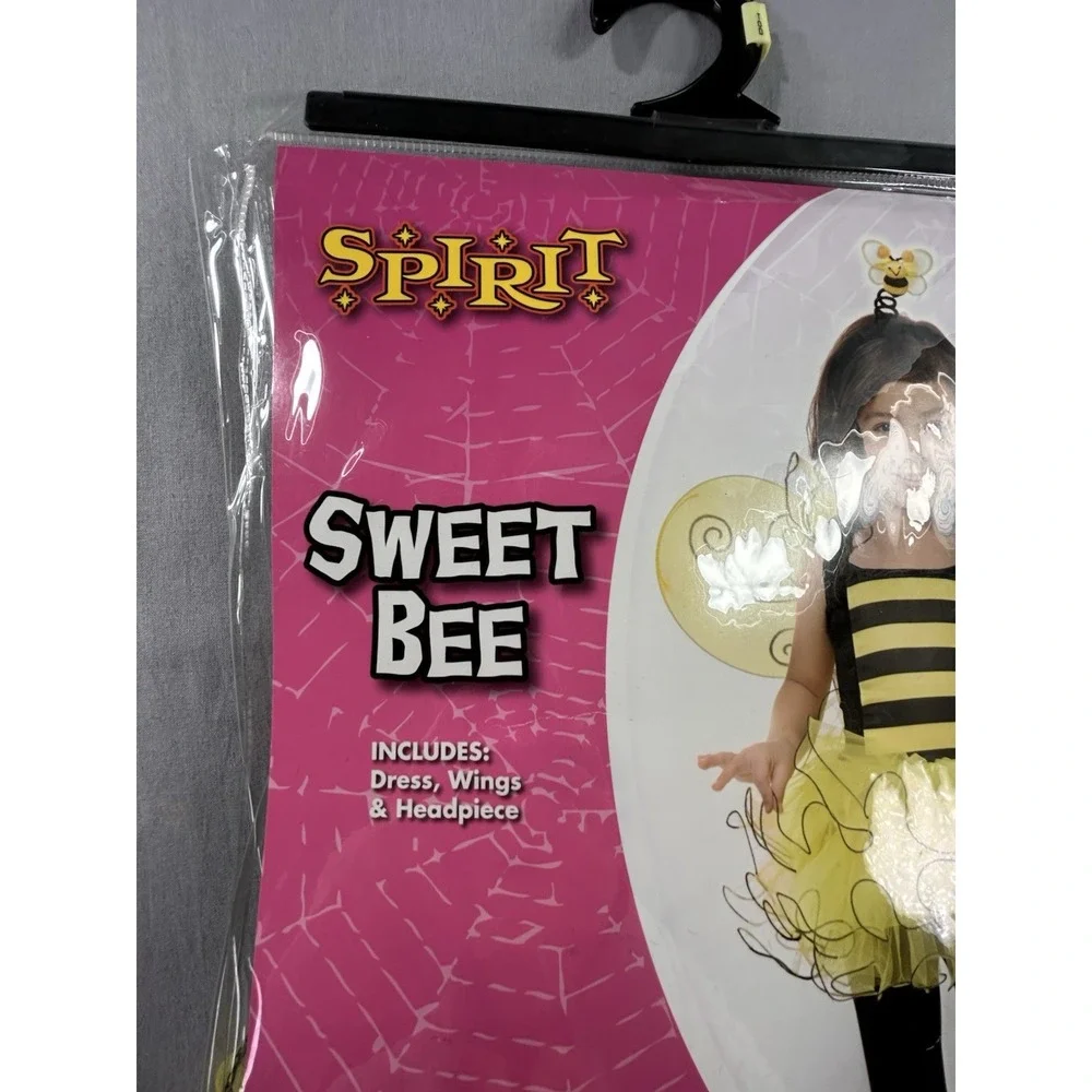 Spirit Halloween Sweet‎ Bee Costume Toddler 2T-4T Dress Up Play New - Picture 4 of 8